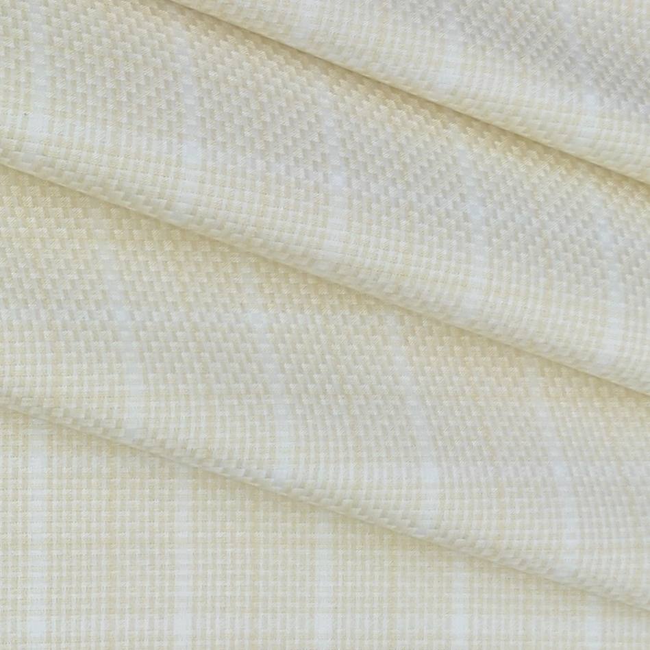 Shirt Fabric Raymond Giza Cotton Broad Check With Jacquard Colour Cream